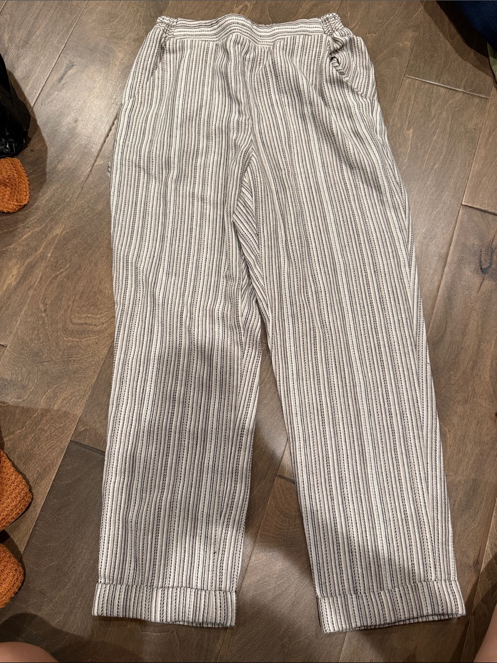 Sienna Sky Women's White Striped Straight Leg Pants